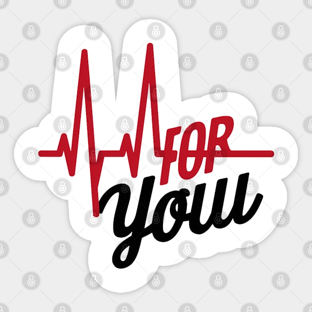For you romantic heartbeat Sticker by Spaceboyishere